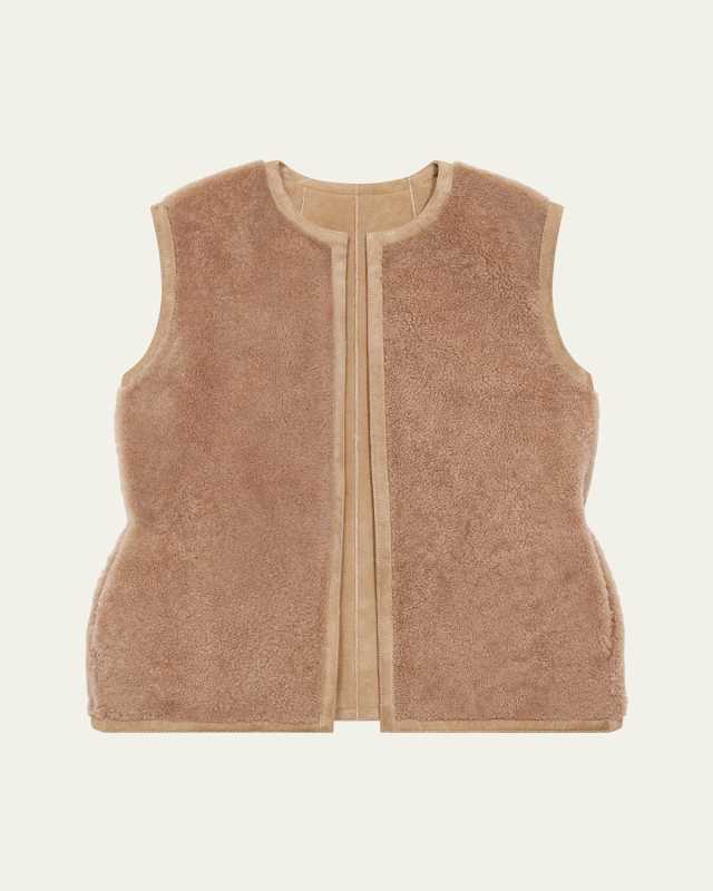Clean Shearling Vest